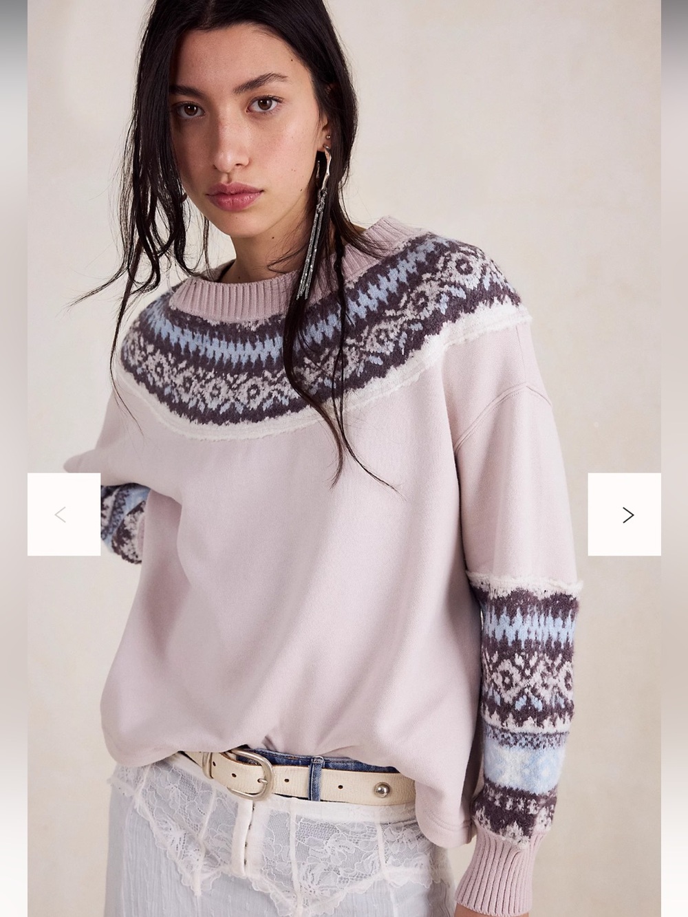 Free people chilly sweatshirt X-large hushed violet combo - Picture 2 of 11